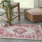 Homeroots 2 x 3 ft. Ivory & Fuchsia Distressed Scatter Area Rug 385319 - alternate 5